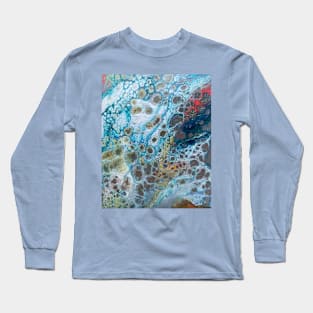 Sunset pouring paint Long Sleeve T-Shirt